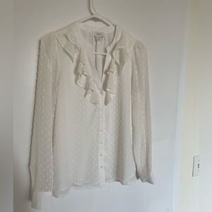 J Crew Off-White Blouse